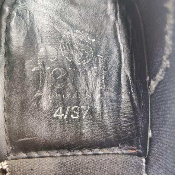 Feud britannia 'Learner' Lace Up Leather Ankle Booties w/ Stacked Heels Sz 6 - Picture 13 of 16